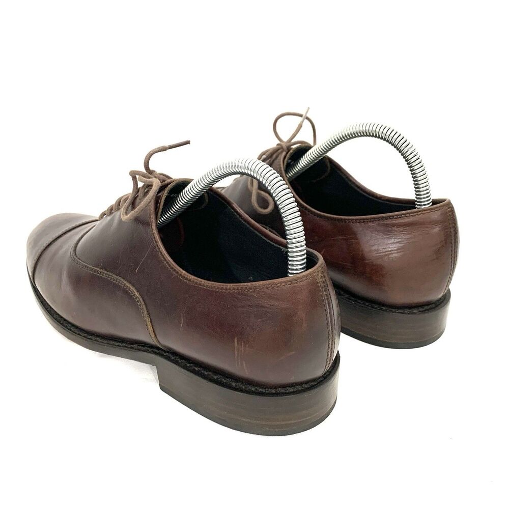 Thursday Boot Co. Oxford Brown Leather Cap Toe Oxford Dress Shoes Mens 6.5 - Picture 9 of 13